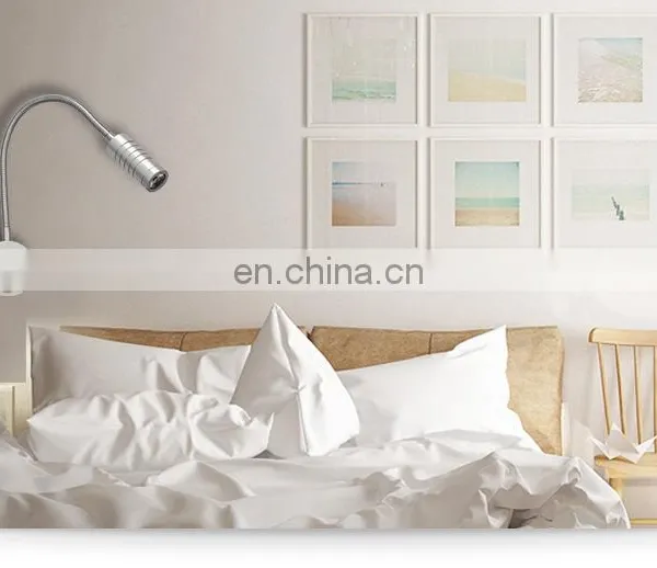 Led Flexible Wall Light 1 w Black Silver Colour Hotel Corridor Wall Lights for Home photo-5