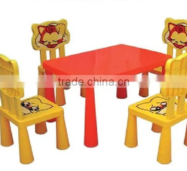 Popular Removable Rectangular Plastic Children Dining Table photo-3