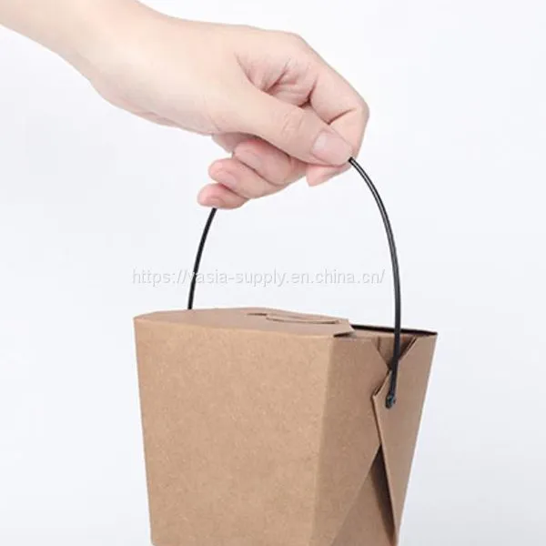 Eco Friendly Disposable Kraft Paper Food Packaging Boxes Pop Chicken Take Away Boxes for Restaurant photo-2