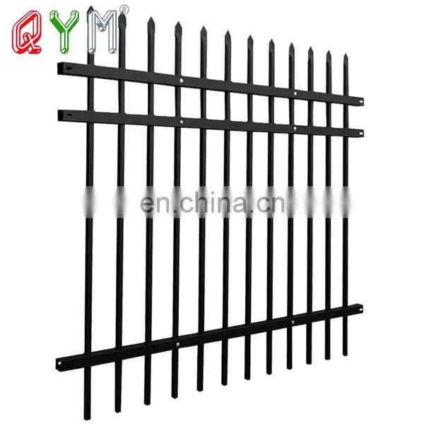 Steel Picket Fence Garden Border Square Tube Fence Ornamental Top Picket Fence photo-4