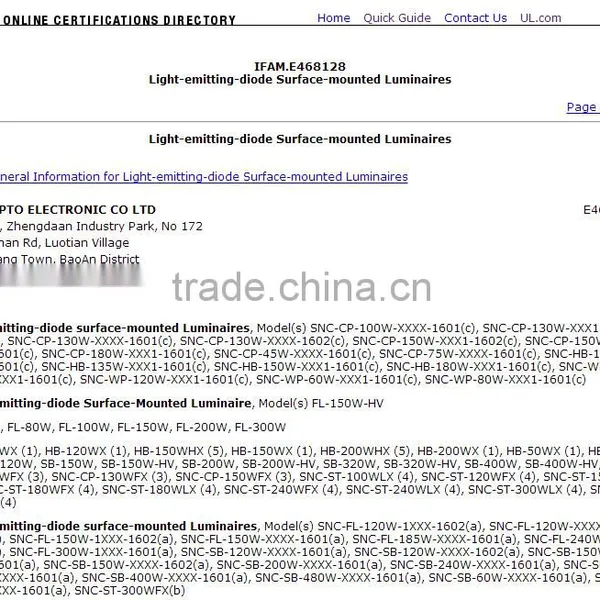 Shenzhen SNC Manufacturer Factory Price New High Lumen UL DLC Listed Outdoor Led Flood Light 240W photo-3
