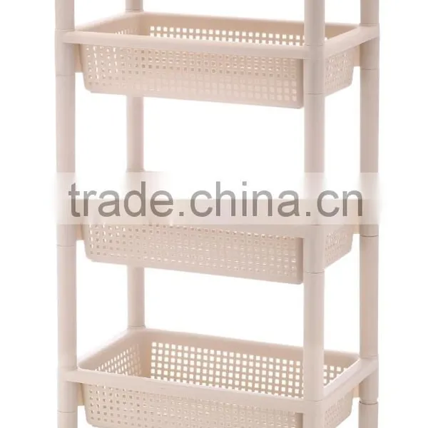 4 Layer Plastic Rack/household Plastic Items With Wheels