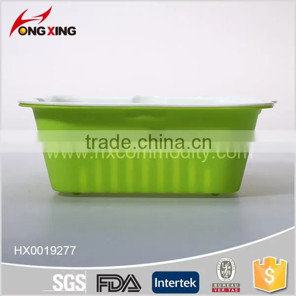 Dishwasher Safe Plastic Square Double Layer Collapsible Colander photo-5