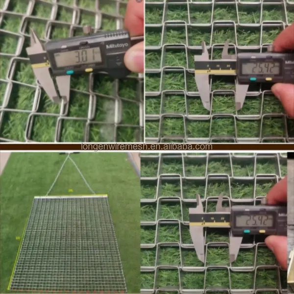 China 5 X 3 Feet Flexible Steel Drag Mat Heavy Duty Durable Zinc and Steel Mesh Field Surface Leveling Drag Mat for Manual photo-4