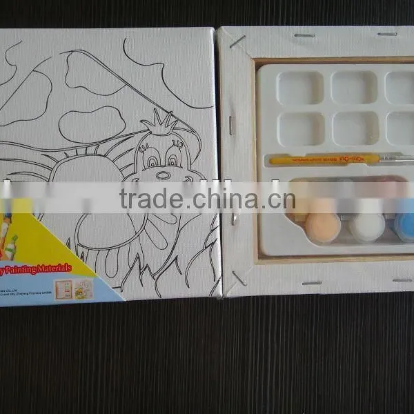 Painting Sets With Canvas Palette Acrylic Color Brush
