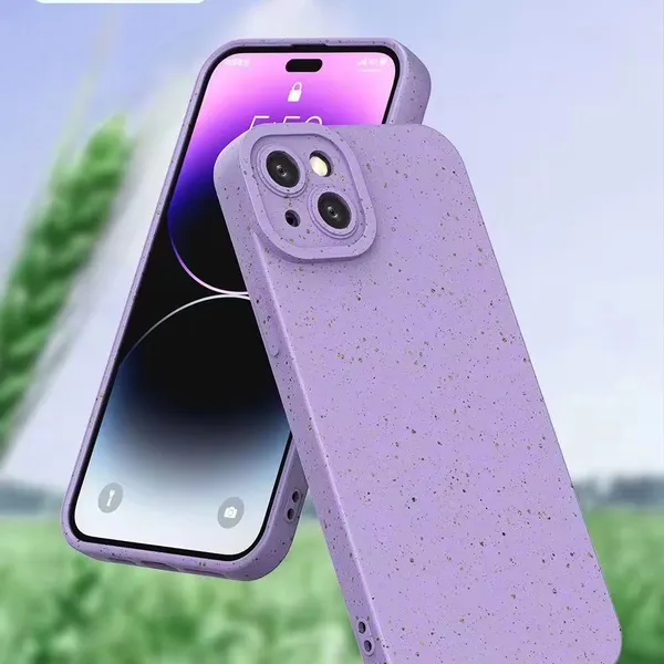Biodegradable Mobile Phone Case for IPhone 13 14 15 16 17promax Plus Wheat Straw Friendly Bio Degradable Phone Case photo-5