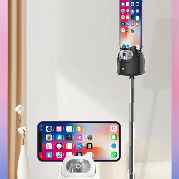Auto Face Tracking Stand Gimbal Stabilizer Camera AI Tripod Selfie Stick Phone Shooting Face Remote 360 Degree Rotation Phone Holder photo-5