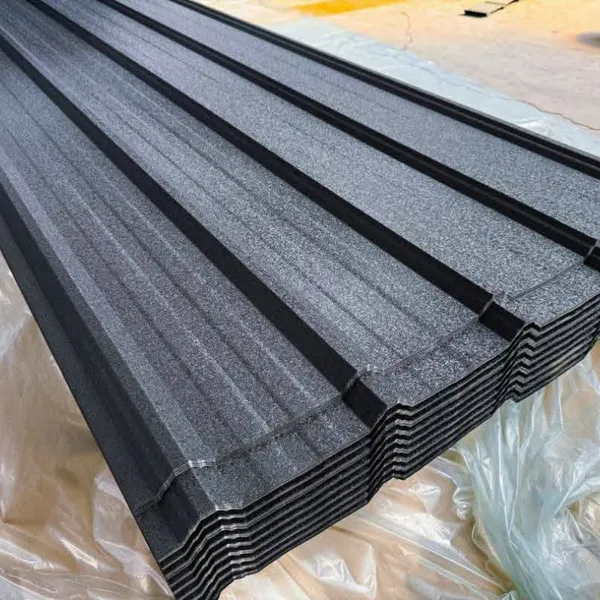 Trapezoidal PPGI Corrugated Metal Roof Sheet Color Coated Steel Roofing Panel Weather Resistant For Industrial Residential Building Construction photo-4