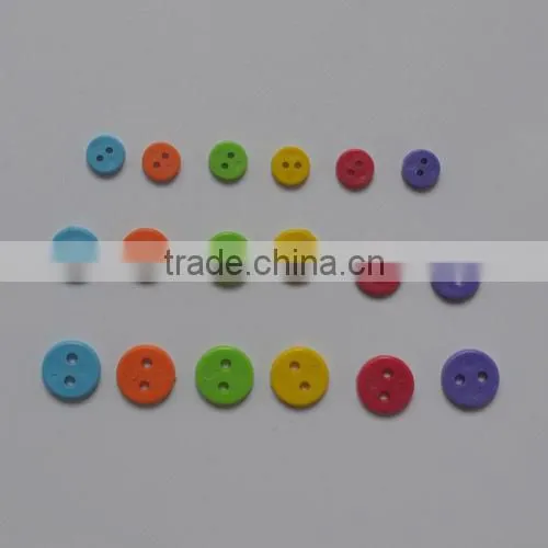 multiple color 2-hole plastic buttons for children / kids sewing buttons