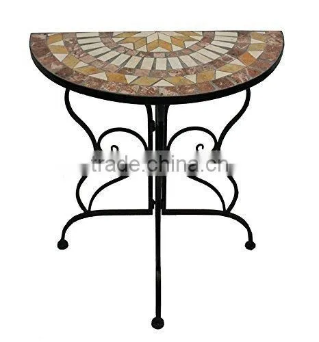 Best selling mosaic half table for yard home wall furniture