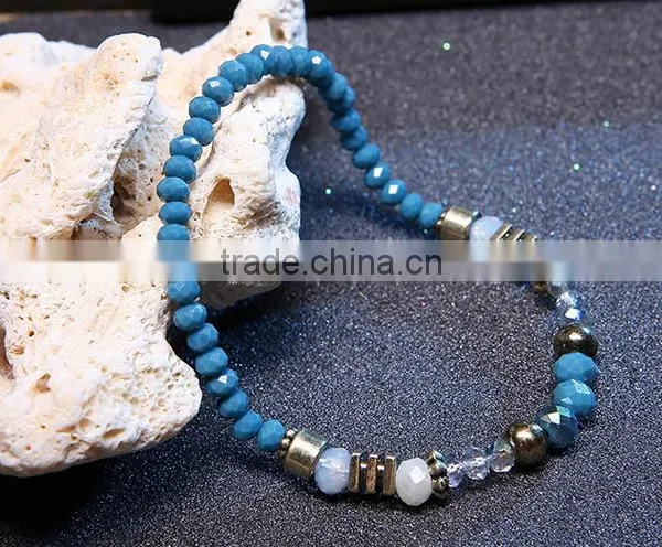 Wholesale Men Ans Women Beads Bracelet Alloy Glass Beads Bracelet photo-2