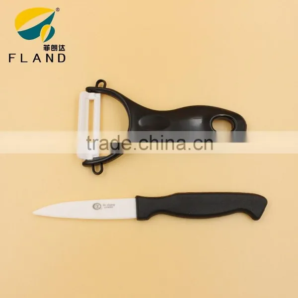 YangJiang Manufacture Wholesale 2 Pcs Ceramic Knife and Peeler Set photo-2