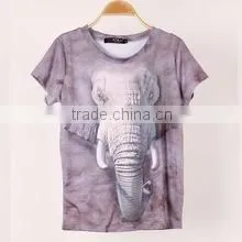 Digital Printed T Shirts Elephant Print