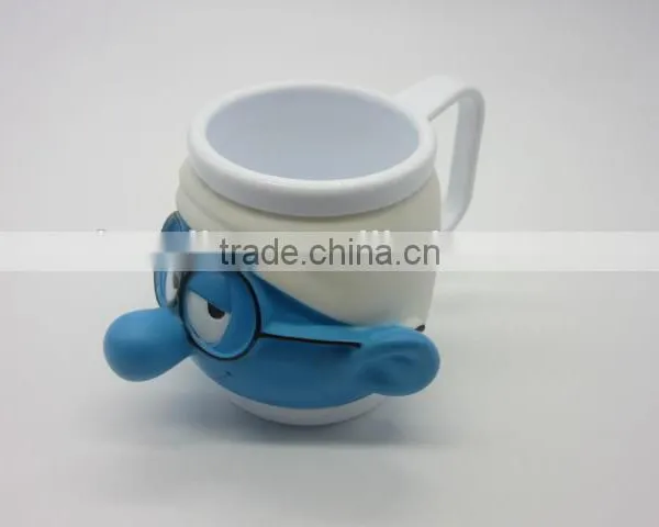 Hot Sell Cute Plastic The Smurfs Cartoon Figure Mug photo-2