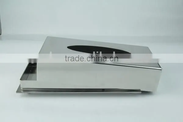 High End Oblong Metal Table Tissue Box photo-3