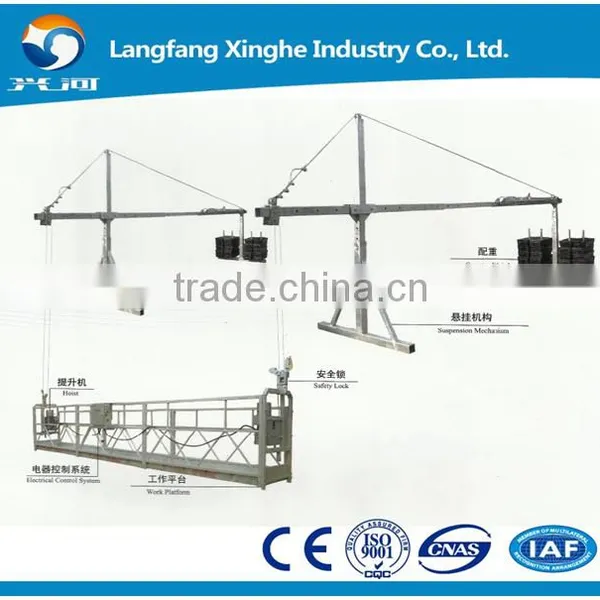 Zlp800 Window Cleaning Cradle Hoist / Construcion Gondola Platform / Electric Suspended Access Platform for Cleaning