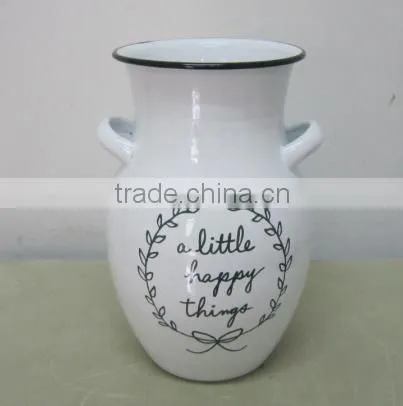 Carbon Steel Flower Pot,enamel Flower Vase,carbon Steel Enamel Bottle, Enamel Flower Vase, Enamel Cookware