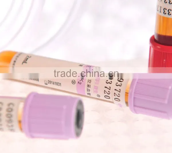 Vacuum EDTA.K2 Blood Collection Tube/EDTA.K2.Tube With CE Certificate and Good Quality