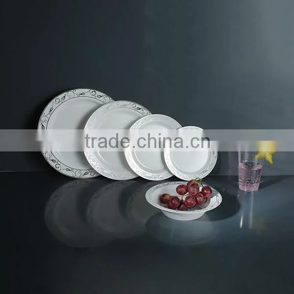 Sizes of Round Plate With Rim Hot Stamped photo-2