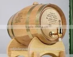 Factory Direct Sale Good Quality Oak Wooden Wine Kegs With Printing Logo