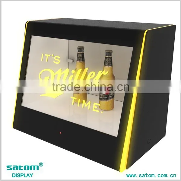 22 Inches Trapezoidal Indoor Transparent Lcd Display Showcase In Advertising Players Quality Choice photo-3