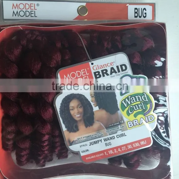2X Bounce Twist Crochet Wand Curl Braid Hair Extensions Afro Kinky Synthetic Braiding Hair Jumbo Crochet Twist Box Braids Hair photo-2