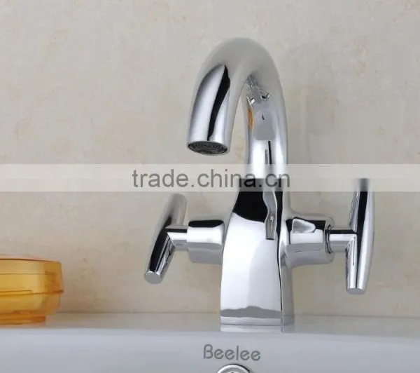 Single Handle Chrome Brass Bathroom Basin Tap Faucets photo-5