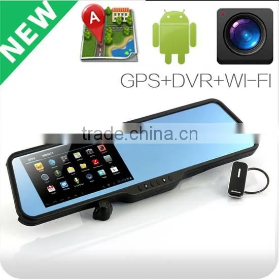 Car Android GPS Bluetooth Wifi Camera 4.3'' Mirrors Type DVR With 360 Degree Car Camera System