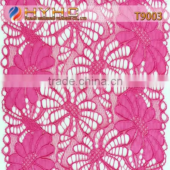 Wholesale Bulk High Quality Nylon/Spandex Stretch Lace Trim T9003