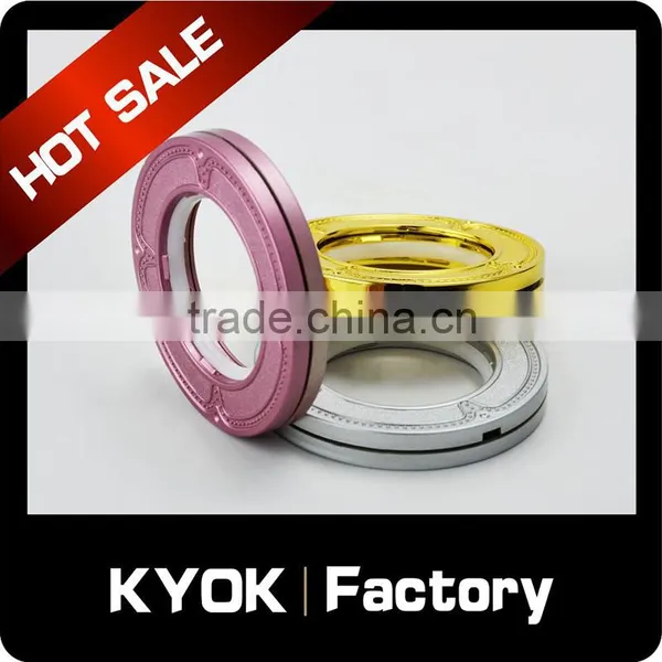 KYOK Natural Metal Drapery Curtain Cafe Pole Rings With Brass Eyelet Set of 8/M,Guestroom Decoration Hanging Curtain Accessories photo-5