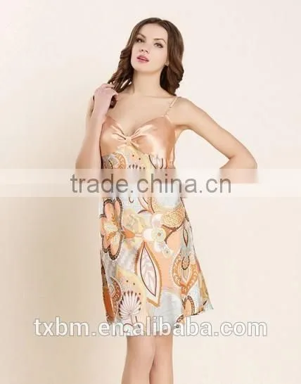 Factory Supplier 2016 the New Sexy Women Pajama Slip Night Skirt photo-3