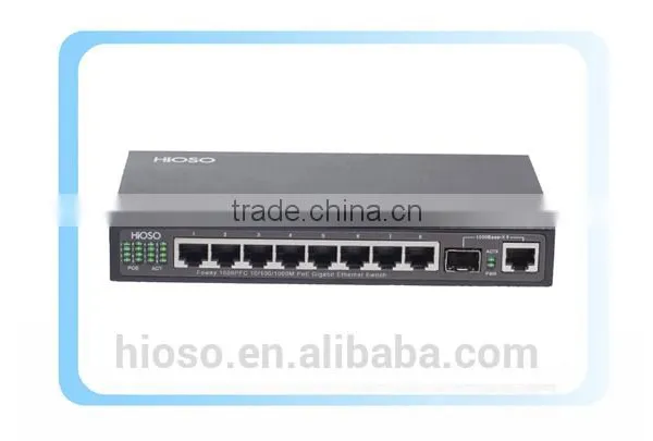 8 Ports 1000M Gigabit Power Over Ethernet PoE Ethernet Switch