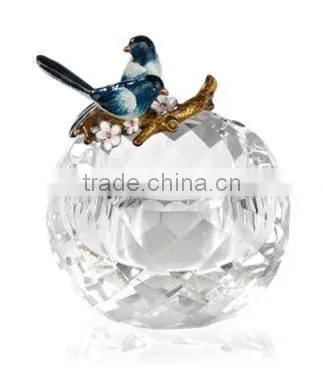 Crystal Ash Tray RORO Art-crystal & Enamel R-7625G photo-4