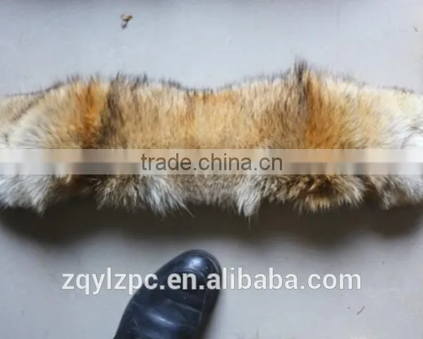 Wholesale Factory Price Natural Color Real Coyote Fur Collar Trimming/fox Fur Strips photo-4