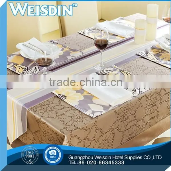 Guangzhou Wholesale Hotel Restaurant Luxury Banquet Wedding Rosette Table Cloth photo-4