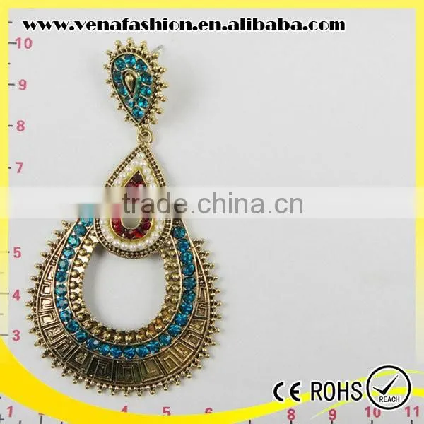 Yiwu Antique Hanging Bali Dubai Gold Jewelry Earring photo-4
