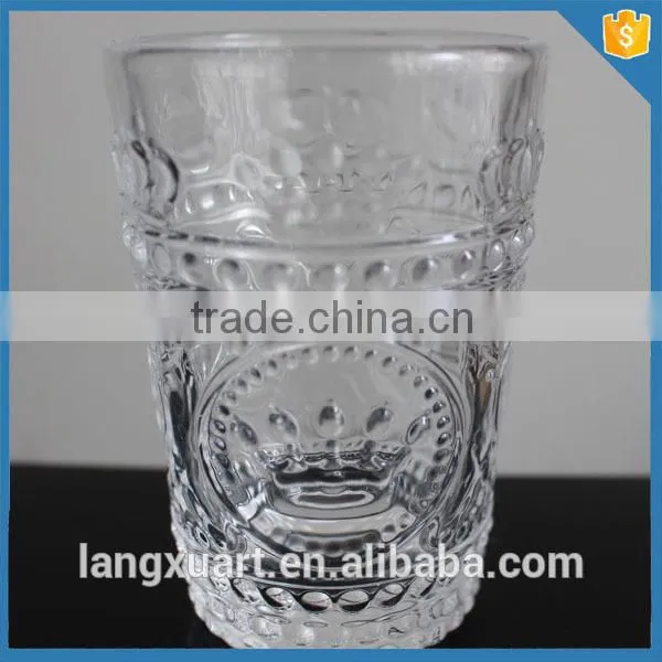 Pressed French Design Glass Wine Goblet photo-5