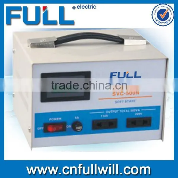 Hot Sale SVC 500VA Single Phase Motor Type Automatic ac Universal Voltage Stabilizer