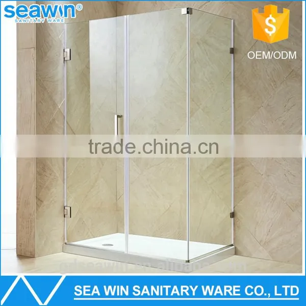 ANSI Certified Tempered Glass Stainless Steel Hardware Glass Shower Enclosure