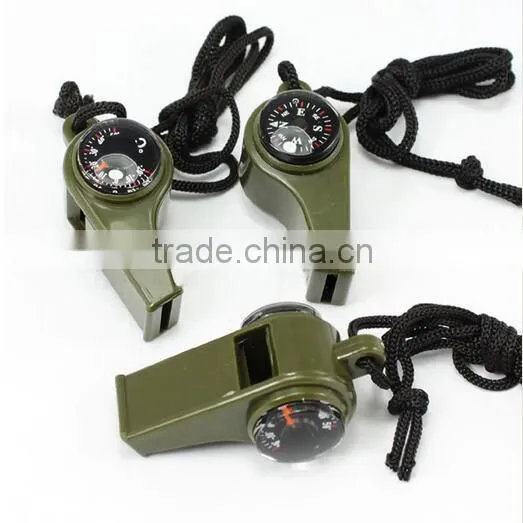 Hot Selling 3in1 Whistle Compass Thermometer For Outdoor Emergency Gear Camping Survival photo-3