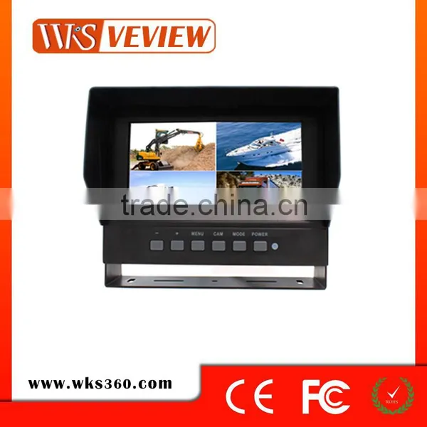 7" TFT LCD Color Car Stand-alone Monitor for Vehicle Security System