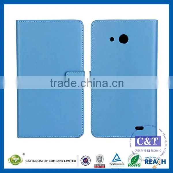 C&T Cowskin Flip Leather Wallet Card Pouch Stand Back Case Cover For Huawei Ascend Mate 7 Quality Choice photo-3