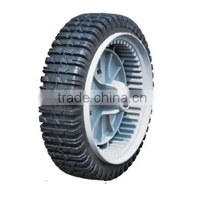 8x2 Inch Semi Pneumatic Rubber Wheel for Mowers or Handcarts