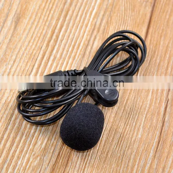 150cm Clip Microphone Black Hands On Mini Lapel 3.5mm Mic For PC Notebook Laptop photo-3