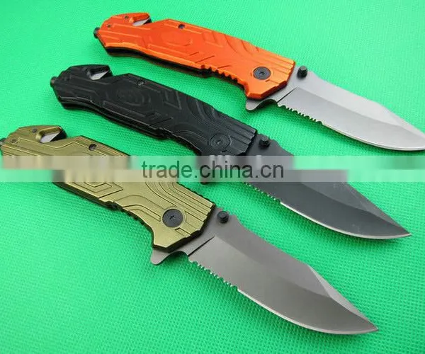 OEM Folding Knife 5Cr13 Hunting Knife Camping Glass Breaker Knife UDTEK01261 photo-6