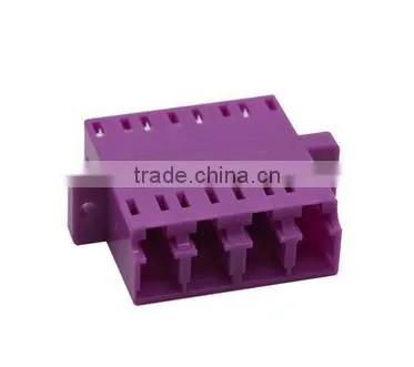 LC Quad Om4 Optical Fiber Adapter ,OM4 4 Core Fiber Optic Adapter photo-4