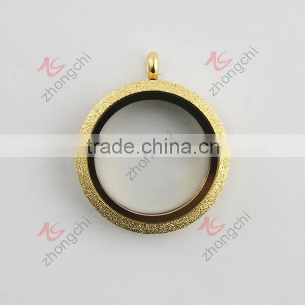Wholesale Fashion Jewelry Locket Matt Top Face Stainless Steel Floating Locket Pendant Necklace photo-2