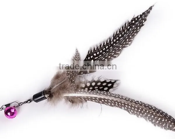 Cheap Small MOQ Fancy Cat Products Feather Cat Toy & Cat Teaser Stick Toy photo-3