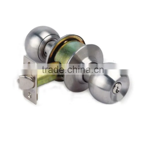 High Quality Tri-Circle Cylindrical Round Knob Door Lock Handle Lock,587PS-SS photo-2