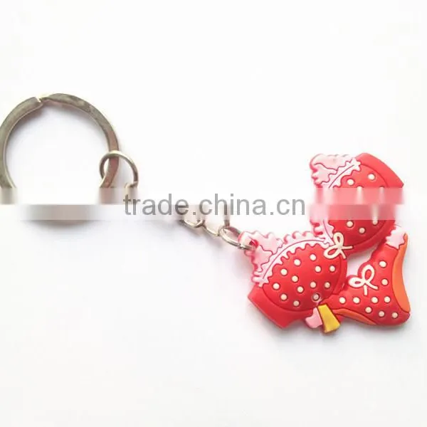 Cute Bikini Shaped 2d OEM Rubber Soft PVC Promotional Keychain/ Keyring photo-2